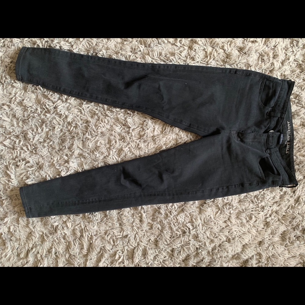 AEO Hi-Rise Jegging Black Jeans